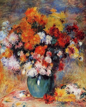 ピエール=オーギュスト・ルノワール Painting - 菊の花瓶 ピエール・オーギュスト・ルノワール